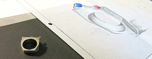 A ring and drawing from Kathrin's student days.